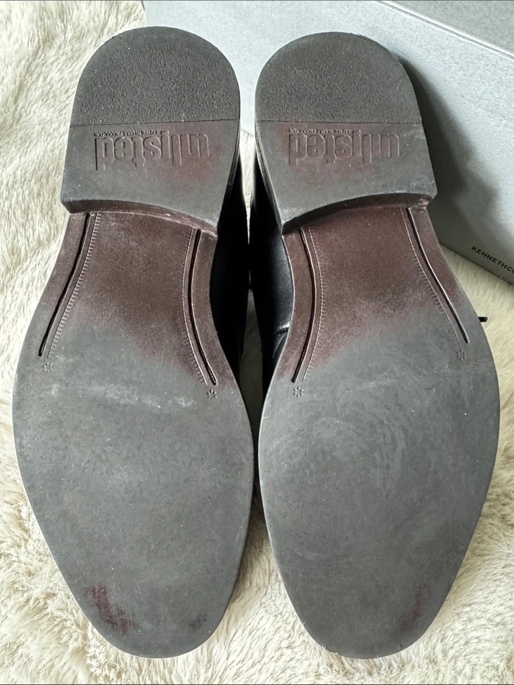 Kenneth Cole Black Cap-Toe Oxford Dress Shoes